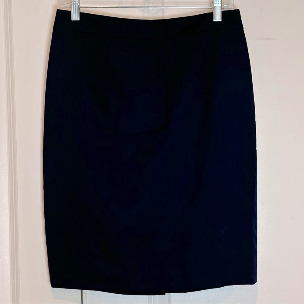 Pendleton Navy Stretch Wool Classic Pencil Skirt 6 Petite